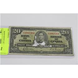 1937 $20 BANK OF CANADA BANK NOTE