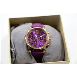 PURPLE GENEVA WATCH