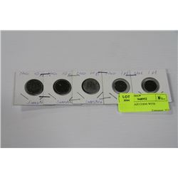 GERMAN NAZI COINS WITH SWASTIKA