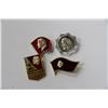 Image 1 : RUSSIAN COMMUNIST LENIN PINS - 4 TOTAL