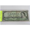 Image 1 : 1954 CANADIAN $1 BANK NOTE - DEVILS FACE