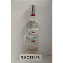 3 BOTTLES OF FINLANDIA CRANBERRY FUSION VODKA