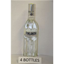 4 BOTTLES OF FINLANDIA VODKA OF FINLAND