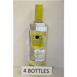 4 BOTTLES OF SMIRNOFF CITRUS FLAVOURED VODKA