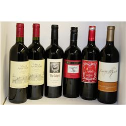 6 BOTTLES OF ASSORTED RED WINE