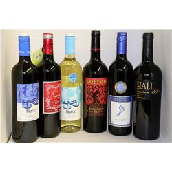 6 BOTTLES OF ASSORTED RED & WHITE WINE