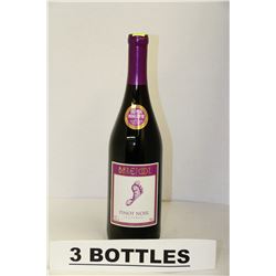 3 BOTTLES OF BAREFOOT CALIFORNIA PINOT NOIR