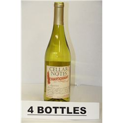 4 BOTTLES OF CELLAR NOTES CHARDONNAY 2013