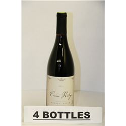 4 BOTTLES OF CRANE RIDGE PINOT NOIR 2011 RED WINE