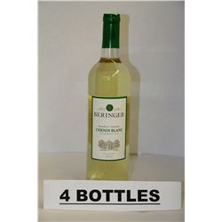 4 BOTTLES OF BERINGER CHENIN BLANC CALIFORNIA 2012