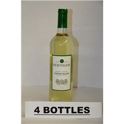 4 BOTTLES OF BERINGER CHENIN BLANC CALIFORNIA 2012