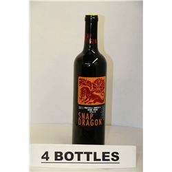 4 BOTTLES OF SNAP DRAGON CABERNET SAUVIGNON