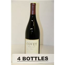 4 BOTTLES OF COVET PINOT NOIR 2012 RED WINE