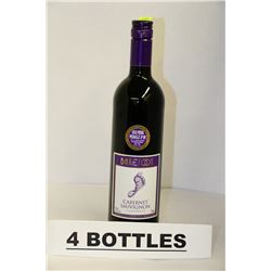 4 BOTTLES OF BAREFOOT CABERNET SAUVIGNON
