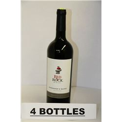 4 BOTTLES OF RED ROCK WINEMAKER'S BLEND RED WINE