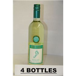 4 BOTTLES OF BAREFOOT MOSCATO WHITE WINE