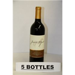 4 BOTTLES OF JAMES WYATT MERLOT 2013 RED WINE