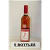 Image 1 : 5 BOTTLES OF BAREFOOT WHITE ZINFANDEL CALIFORNIA