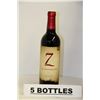 Image 1 : 5 BOTTLES OF THE SEVEN DEADLY ZINS 2012 OLD VINE