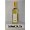 Image 1 : 5 BOTTLES OF BERINGER MOSCATO CALIFORNIA 2011