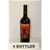 Image 1 : 4 BOTTLES OF GNARLY HEAD AUTHENTIC RED WINE 2012