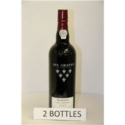 2 BOTTLES OF SIX GRAPES RESERVE PORT WINE