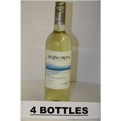 4 BOTTLES OF MEZZACORONA PINOT GRIGIO 2013