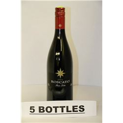 5 BOTTLES OF ITALIA ROSCATO RED WINE