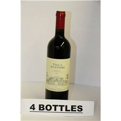 4 BOTTLES OF VILLA ANTINORI TOSCANA 2010 RED WINE