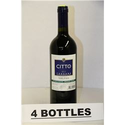 4 BOTTLES OF CITTO 2010 TOSCANA  RED WINE