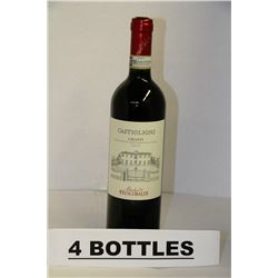 4 BOTTLES OF CASTIGLIONI 2012 CHIANTI RED WINE