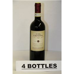 4 BOTTLES OF SANTA CHRISTINE CHIANTI SUPERIORE