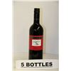Image 1 : 5 BOTTLES OF BOLLINI 2009 MERLOT RED WINE