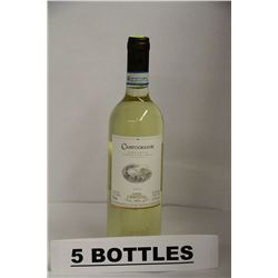 5 BOTTLES OF CAMPOGRANDE ORVIETO 2013 WHITE WINE