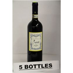 5 BOTTLES OF CUPCAKE CHIANTI RED WINE