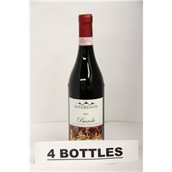 4 BOTTLES OF REVERSANTI 2007 BAROLO RED WINE