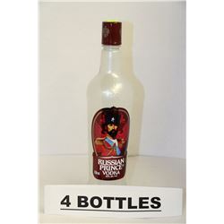 4 BOTTLES OF RUSSIAN PRINCE VODKA