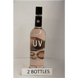2 BOTTLES OF UV PINK LEMONADE FLAVOURED VODKA