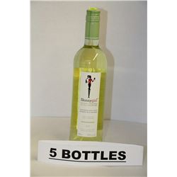 5 BOTTLES OF SKINNY GIRL CALIFORNIA WHITE WINE