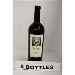 5 BOTTLES OF THE CULPRIT 2011 NORTH COAST RED WINE