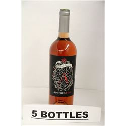 5 BOTTLES OF APOTHIC ROSE 2013 WINE