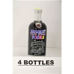 4 BOTTLES OF ABSOLUT VODKA