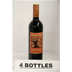 4 BOTTLES OF GNARLY HEAD OLD VINE ZIN VINTAGE 2012