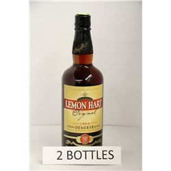 2 BOTTLES OF LEMON HART ORIGINAL RUM
