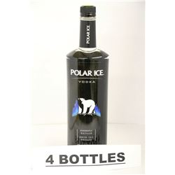 4 BOTTLES OF POLAR ICE VODKA
