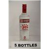 Image 1 : 5 BOTTLES OF RASPBERRY SMIRNOFF VODKA