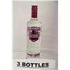 Image 1 : 3 BOTTLES OF RASPBERRY SMIRNOFF VODKA