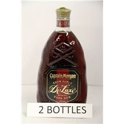 2 BOTTLES OF CAPTAIN MORGAN DELUXE DARK RUM