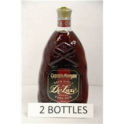 2 BOTTLES OF CAPTAIN MORGAN DELUXE DARK RUM