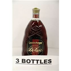 3 BOTTLES OF CAPTAIN MORGAN DELUXE DARK RUM